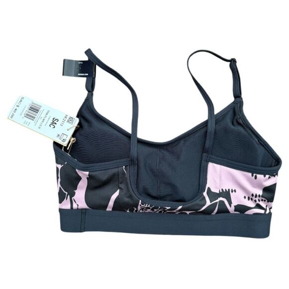Adidas Pink and Black Sports Bra with Artistic Design Light Support - Picture 2 of 9